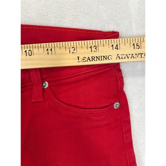 Hudson Jeans Womens 26 Red Colette Midrise Skinny USA - Picture 6 of 9